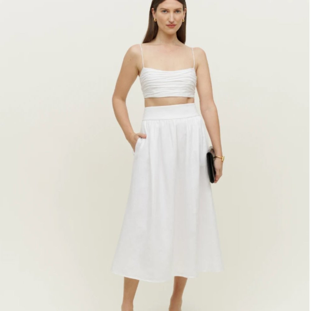 NWT Reformation Louise Linen Two Piece - Size 2